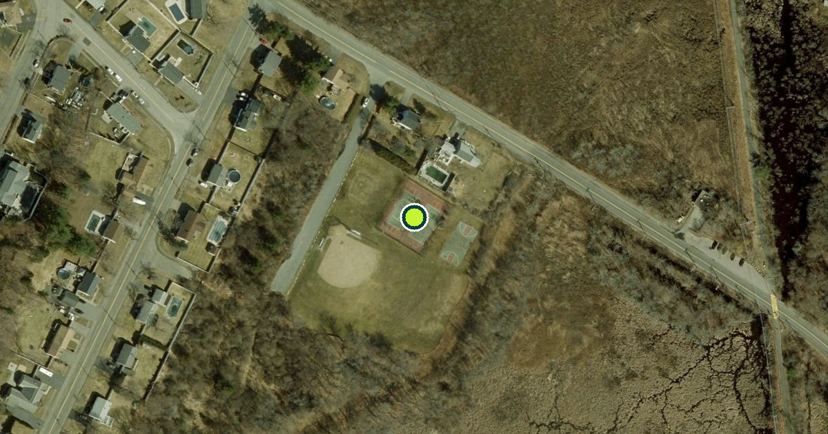 Satellite view of Peabody Pickleball Courts
