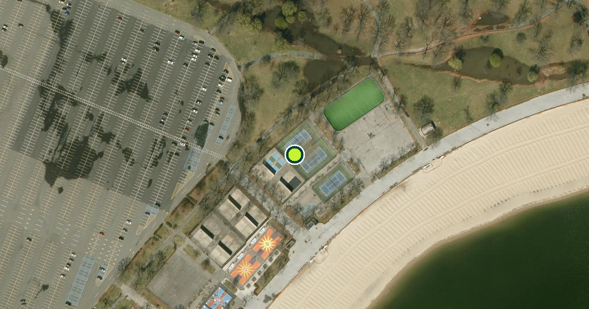 Satellite view of Pelham Bay Park Pickleball Courts