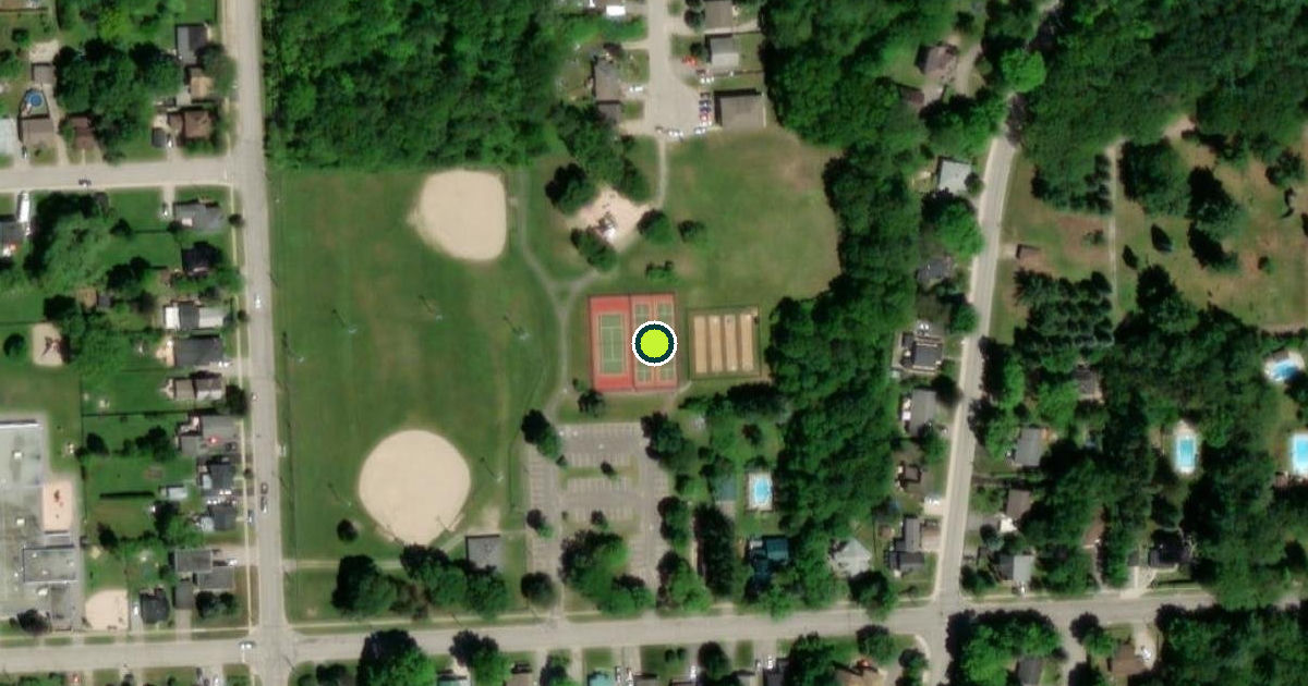 Satellite view of Penetanguishene Pickleball Courts