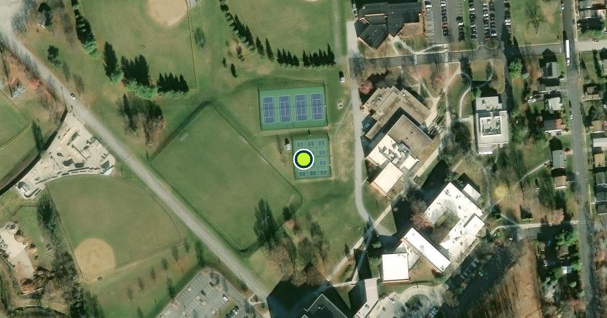 Satellite view of Penn State York Pickleball Courts