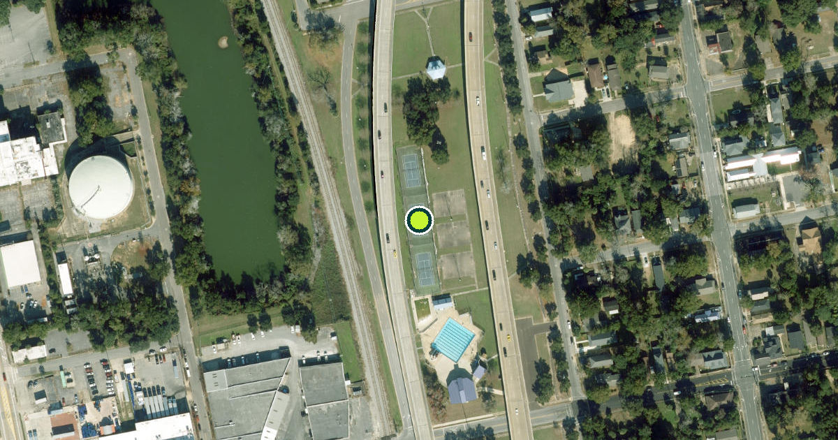 Satellite view of Pensacola Pickleball Courts