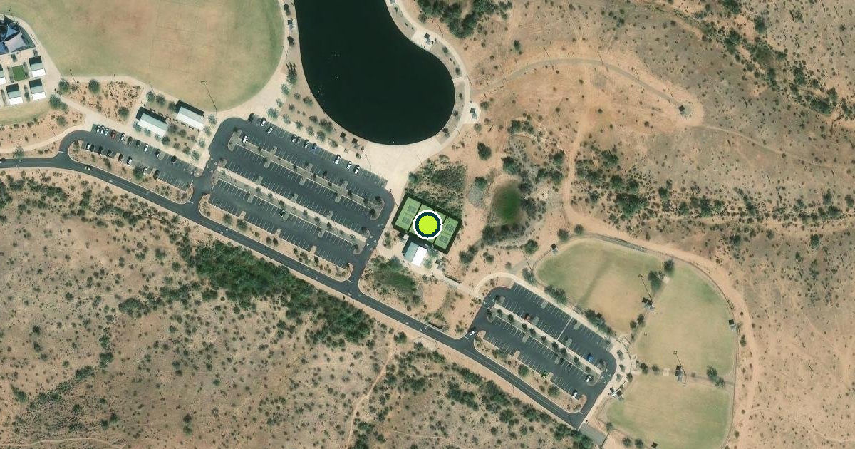 Satellite view of Peoria Pickleball Courts