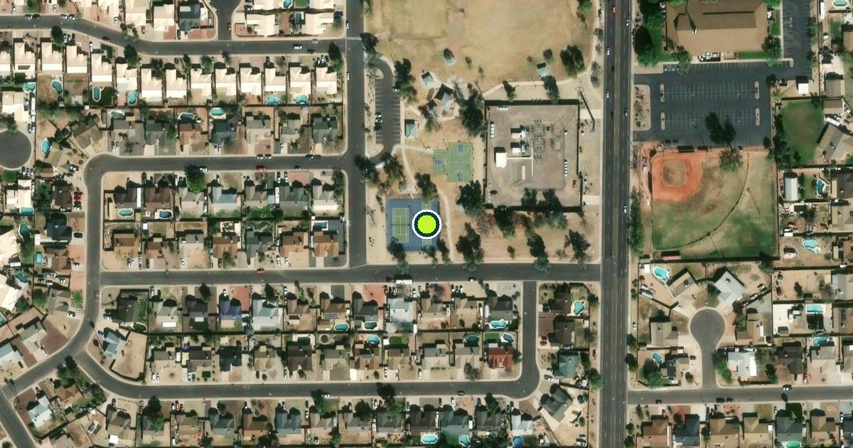 Satellite view of Peoria Pickleball Courts