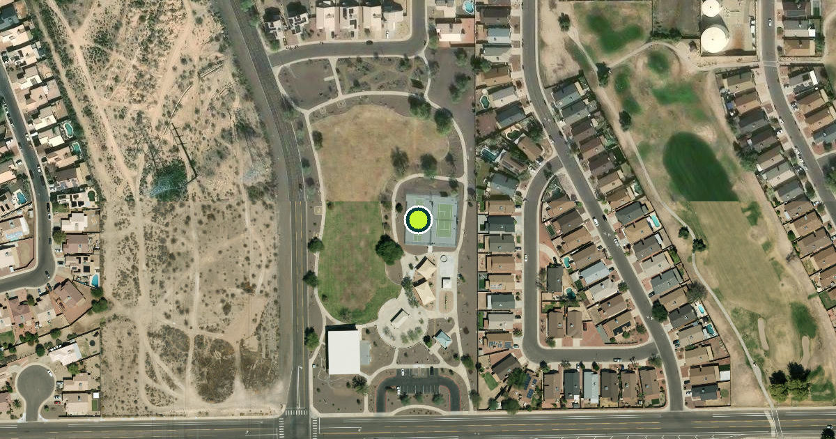 Satellite view of Peoria Pickleball Courts