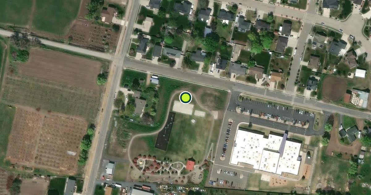 Satellite view of Perry Pickleball Courts