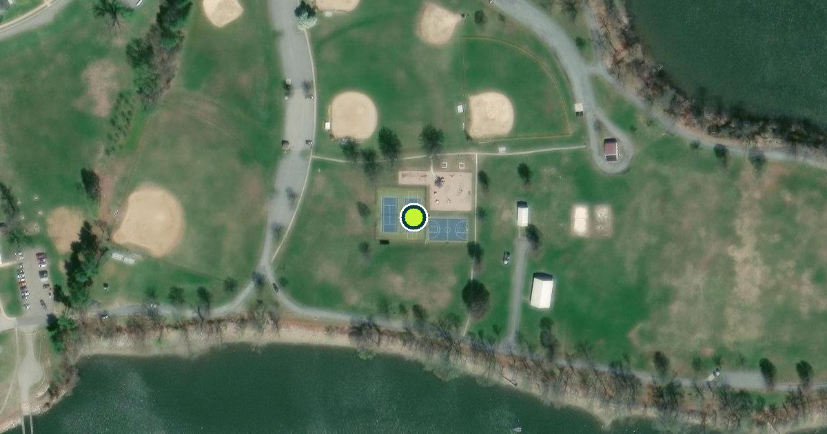 Satellite view of Perry Point Park Pickleball Courts