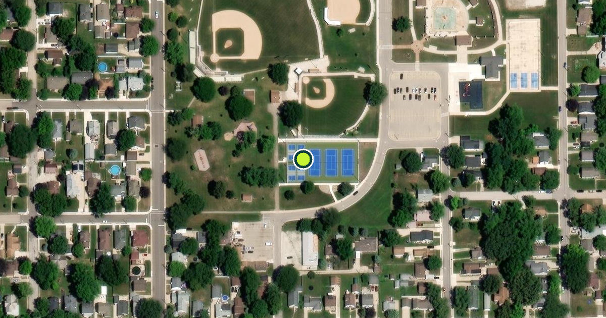 Satellite view of Peru Pickleball Courts