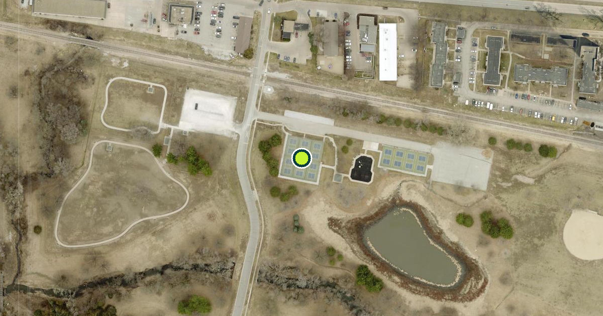 Satellite view of Peterson (Erwin) Park Pickleball Courts