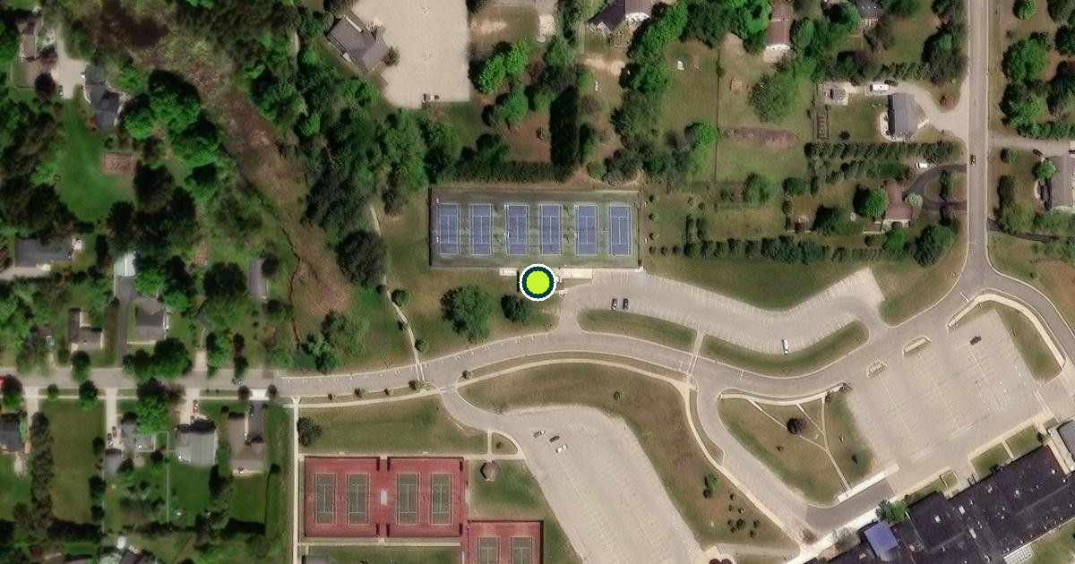 Satellite view of Petoskey Pickleball Courts