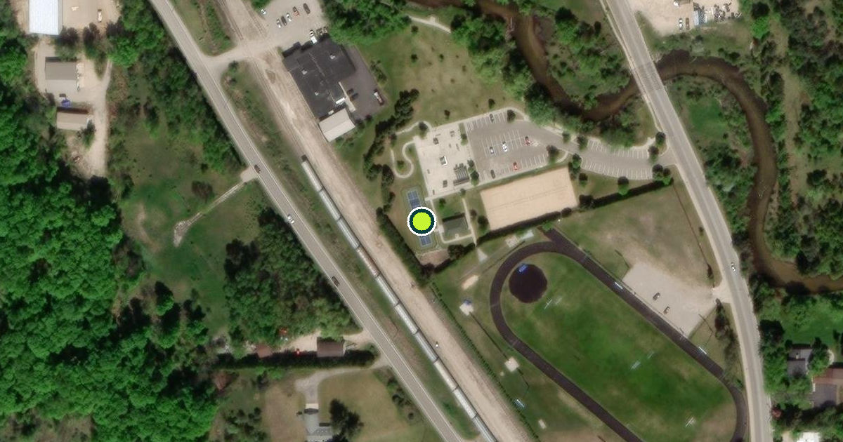Satellite view of Petoskey Pickleball Courts