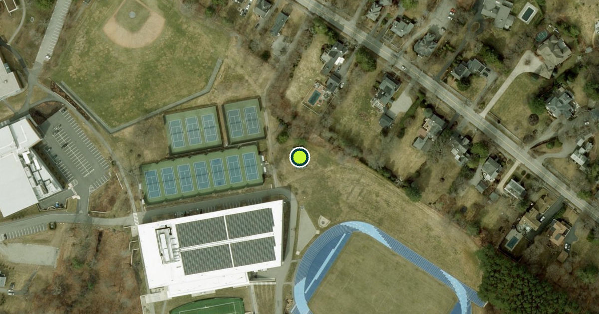 Satellite view of Phillips Academy Pickleball Courts