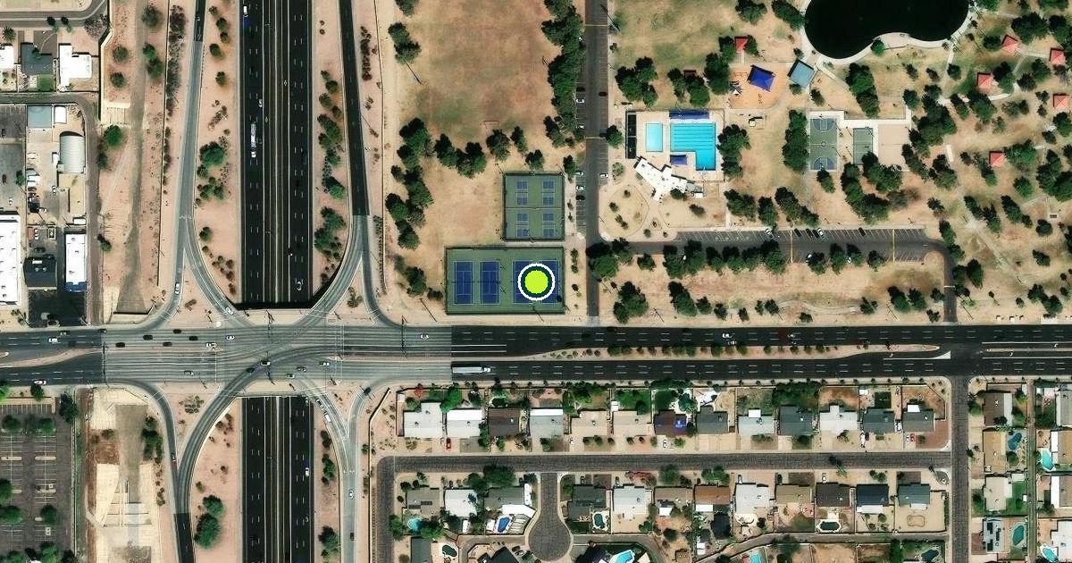 Satellite view of Phoenix Pickleball Courts