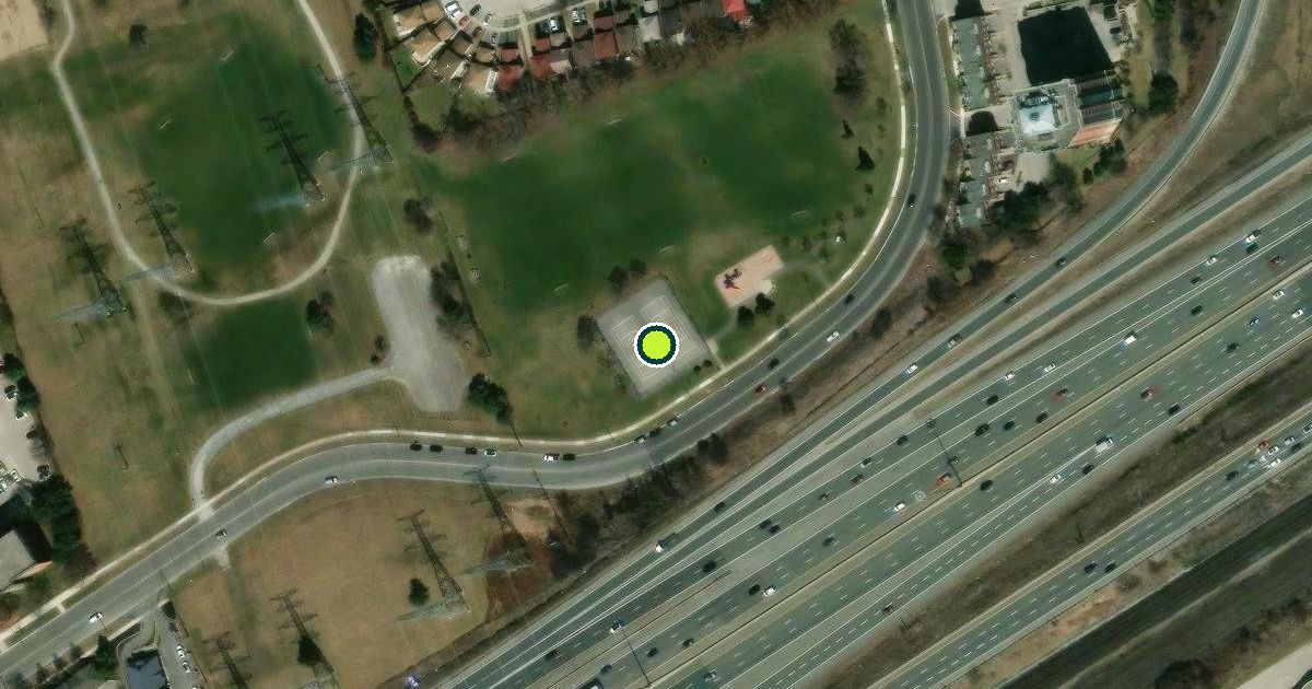 Satellite view of Pickering Pickleball Courts