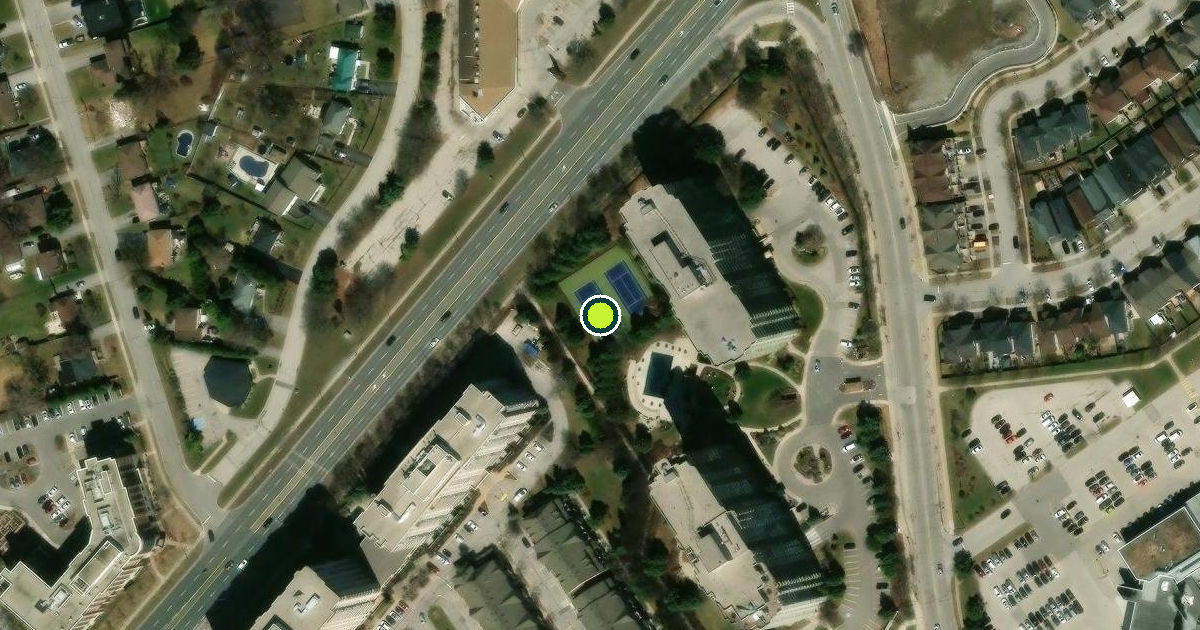 Satellite view of Pickering Pickleball Courts