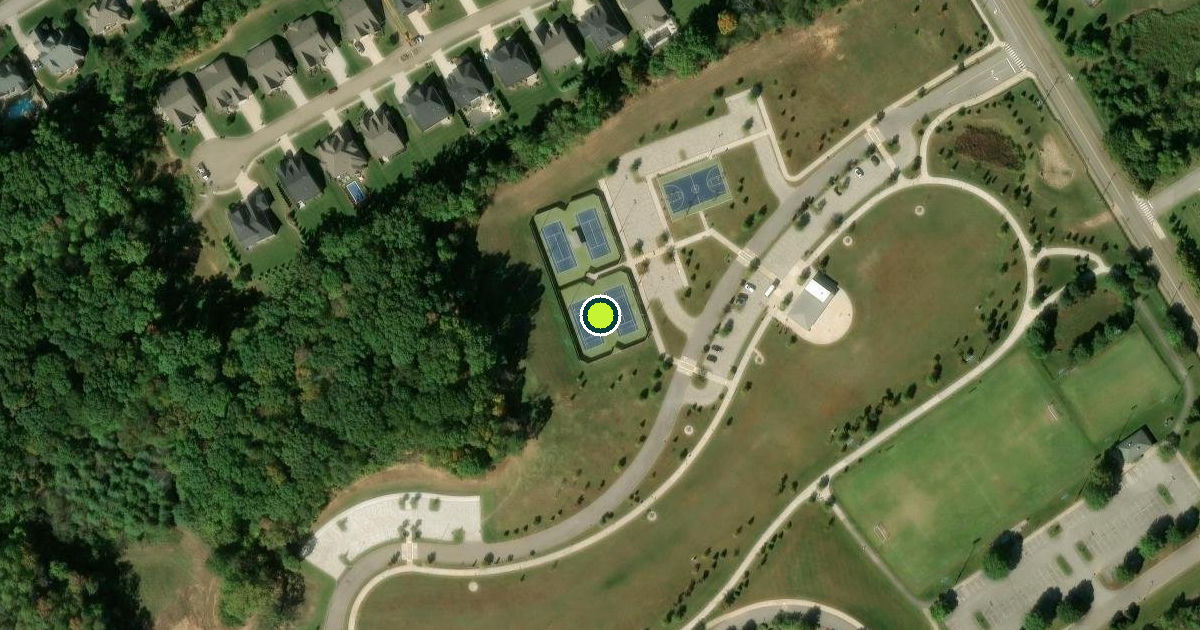 Satellite view of Pickleball Courts 1 & 2