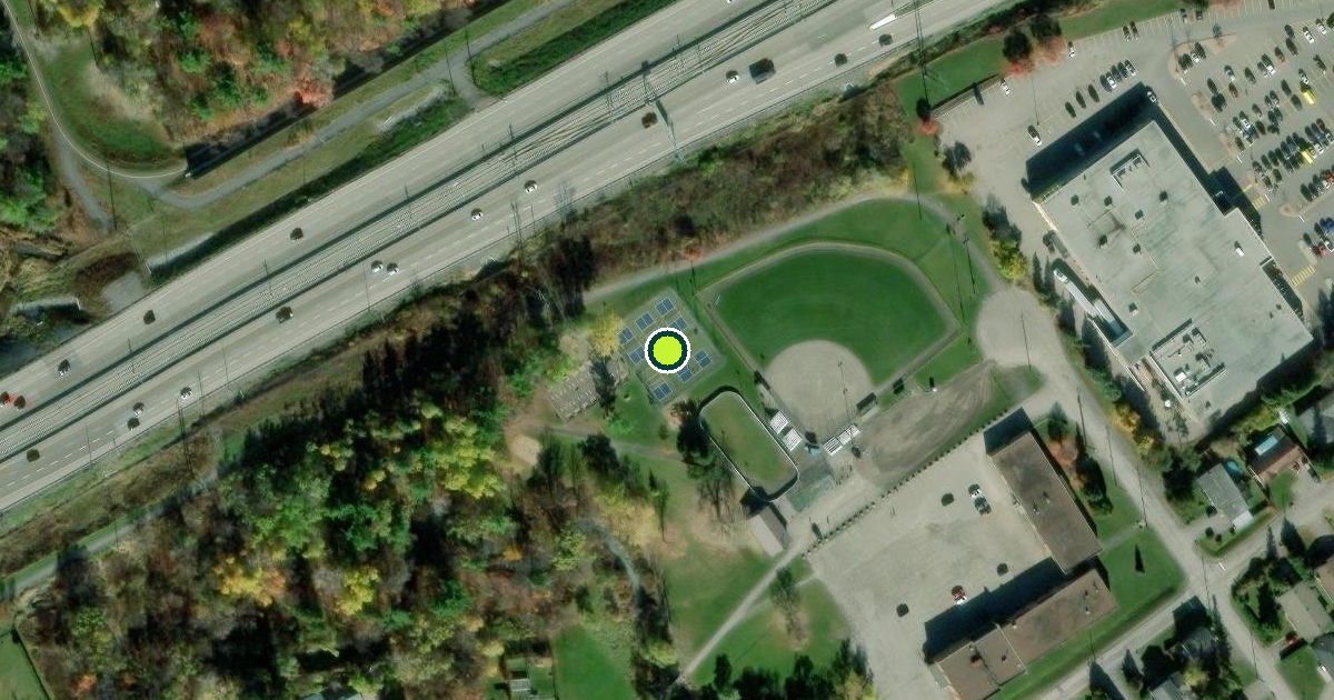 Satellite view of Pierre Rocque Park Pickleball Courts