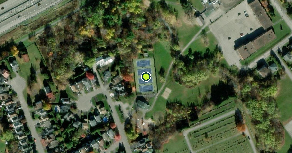 Satellite view of Pierre Rocque Park Pickleball Courts