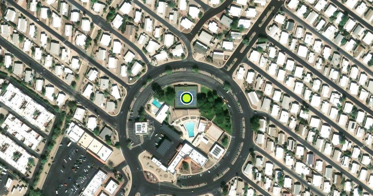 Satellite view of Pima County Pickleball Courts