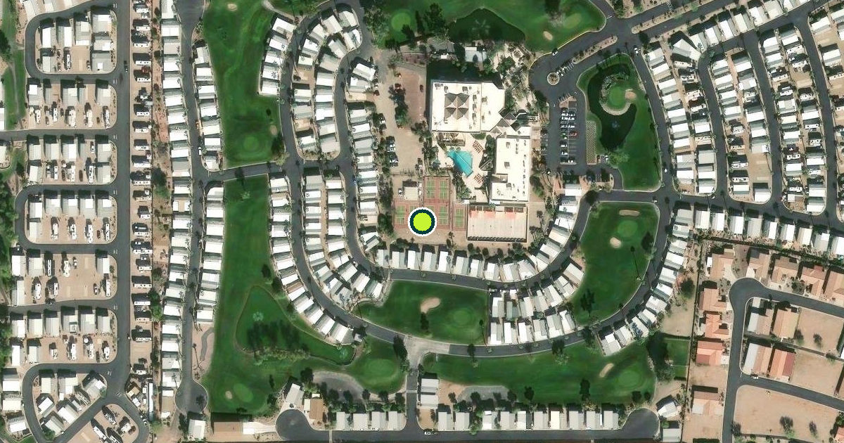 Satellite view of Pinal County Pickleball Courts