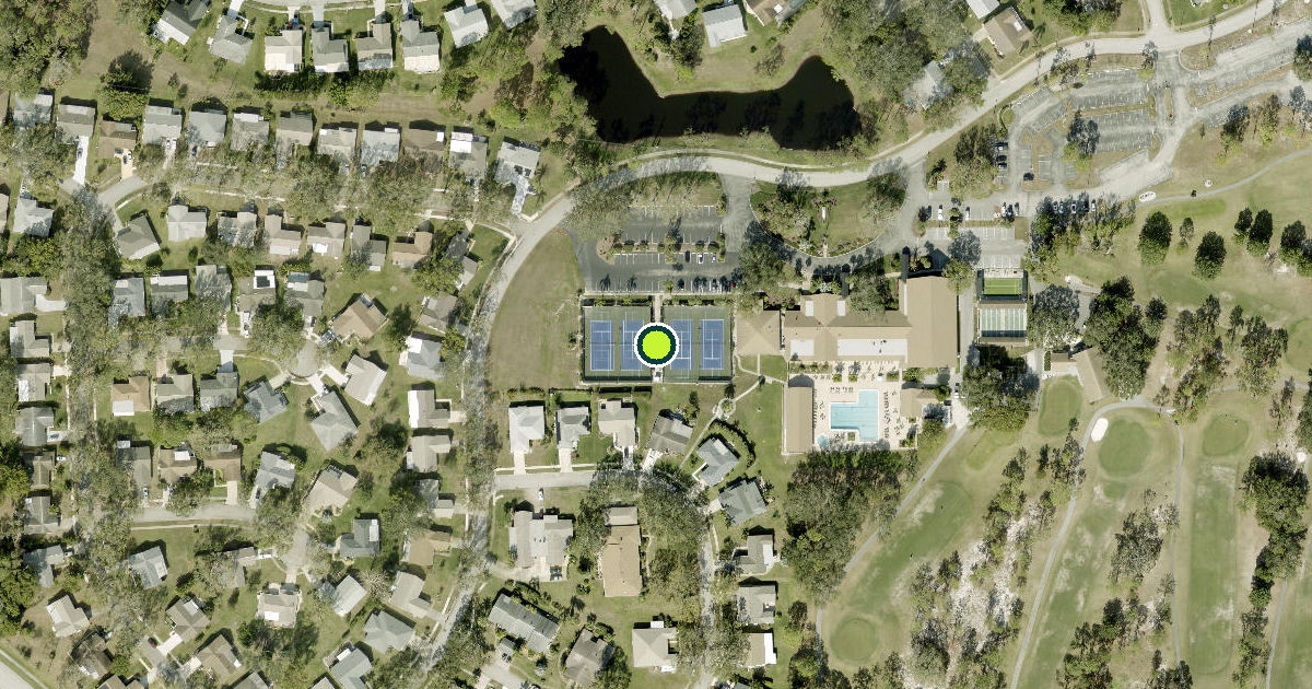 Satellite view of Pinellas County Pickleball Courts