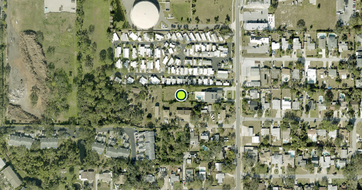 Satellite view of Pinellas County Pickleball Courts