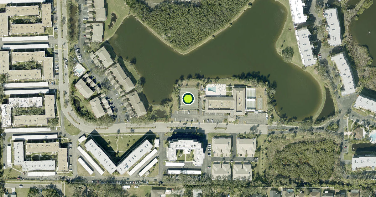 Satellite view of Pinellas County Pickleball Courts