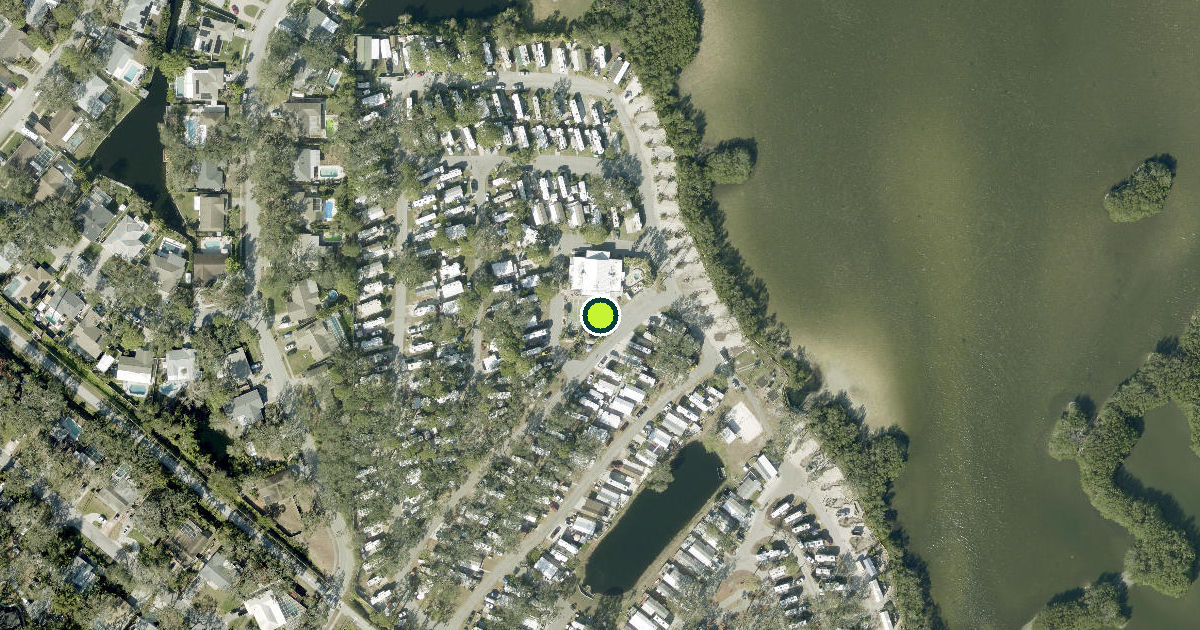Satellite view of Pinellas County Pickleball Courts