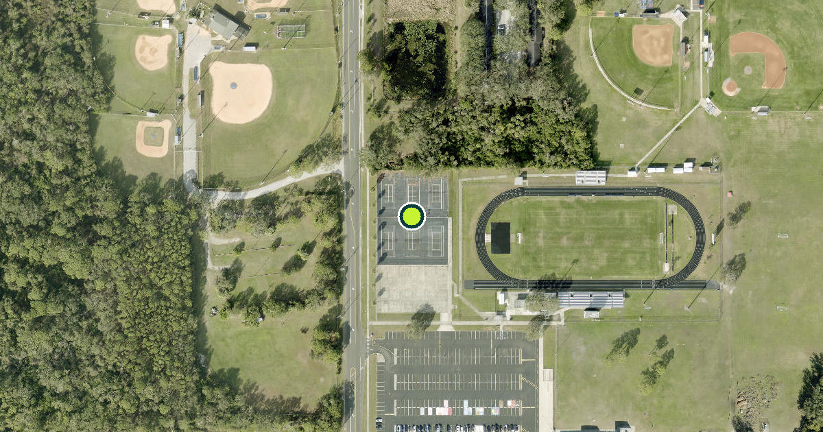 Satellite view of Pinellas County Pickleball Courts