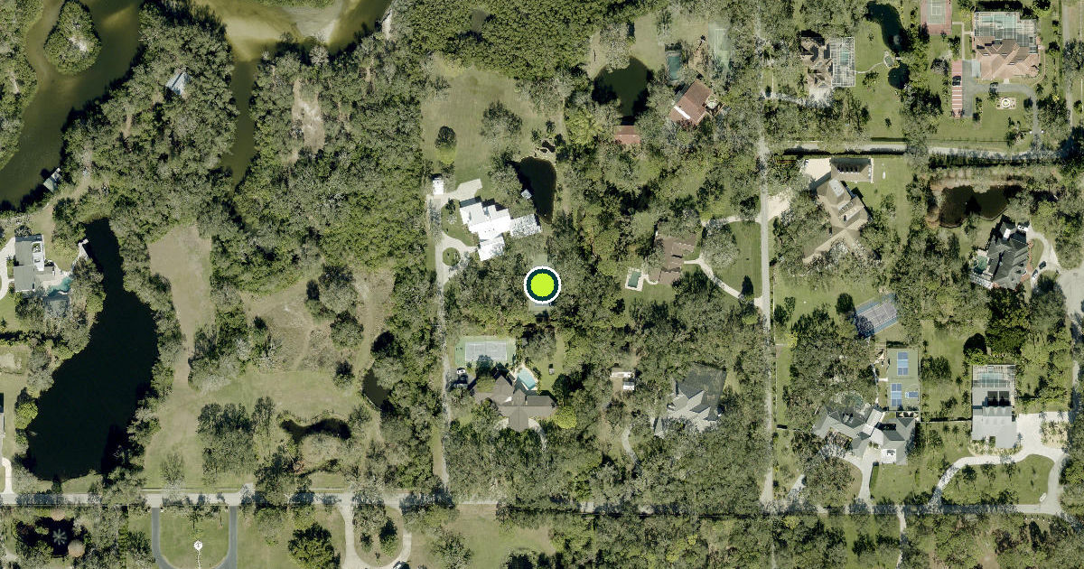 Satellite view of Pinellas County Pickleball Courts