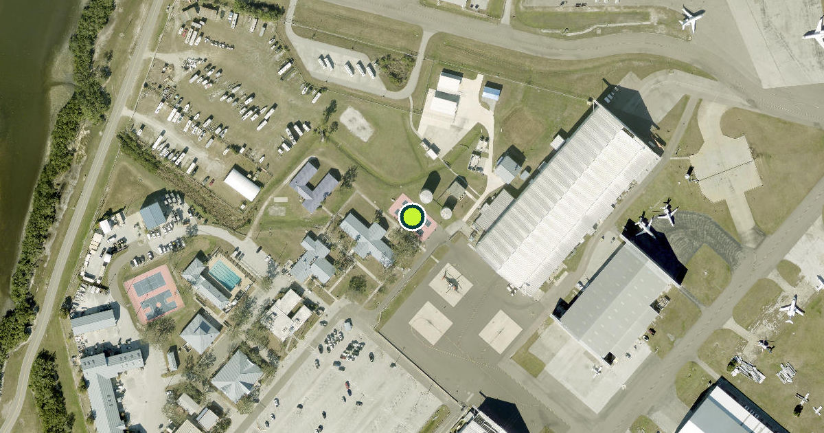 Satellite view of Pinellas County Pickleball Courts
