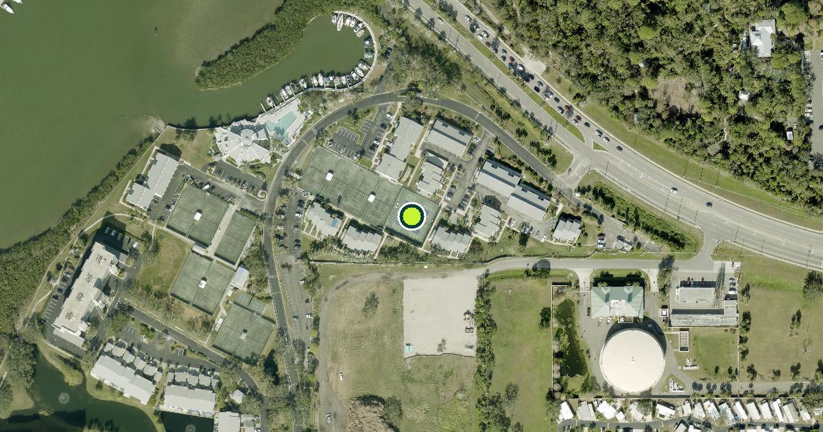 Satellite view of Pinellas County Pickleball Courts