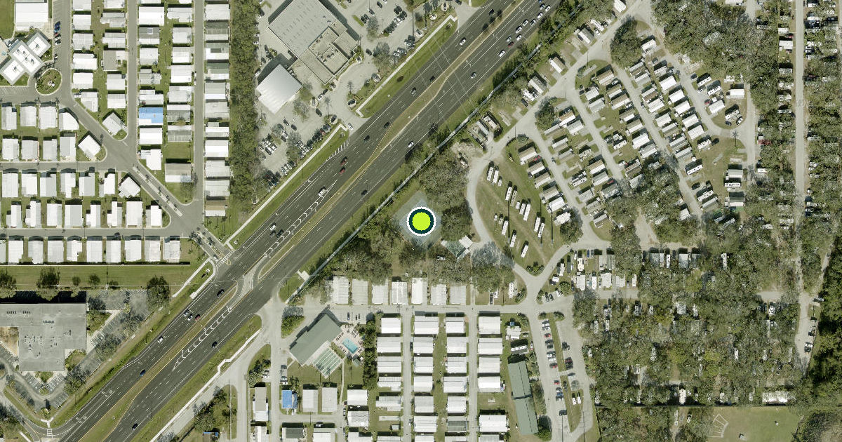 Satellite view of Pinellas Park Pickleball Courts