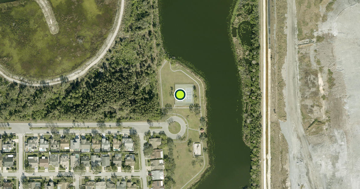 Satellite view of Pinellas Park Pickleball Courts