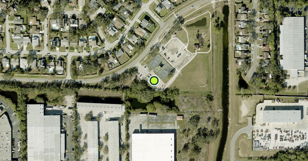 Satellite view of Pinellas Park Pickleball Courts