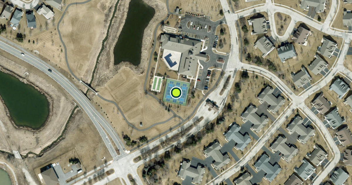 Satellite view of Pingree Grove Pickleball Courts