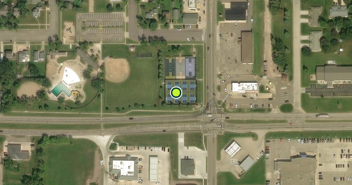 Satellite view of Pipestone Pickleball Courts