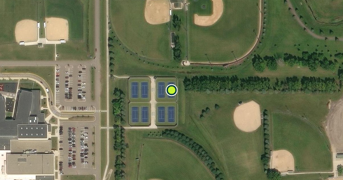 Satellite view of Pipestone Pickleball Courts