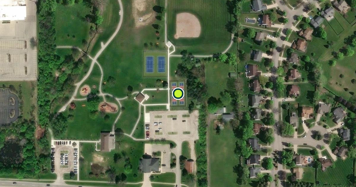 Satellite view of Pittsfield Charter Township Pickleball Courts