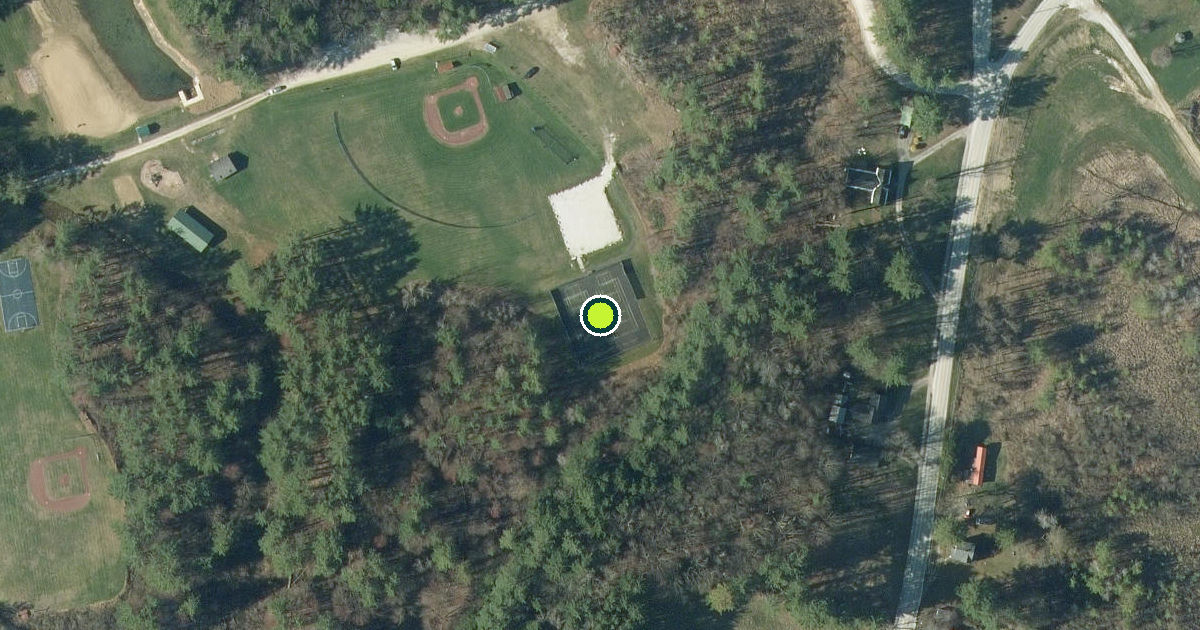 Satellite view of Pittsford Pickleball Courts