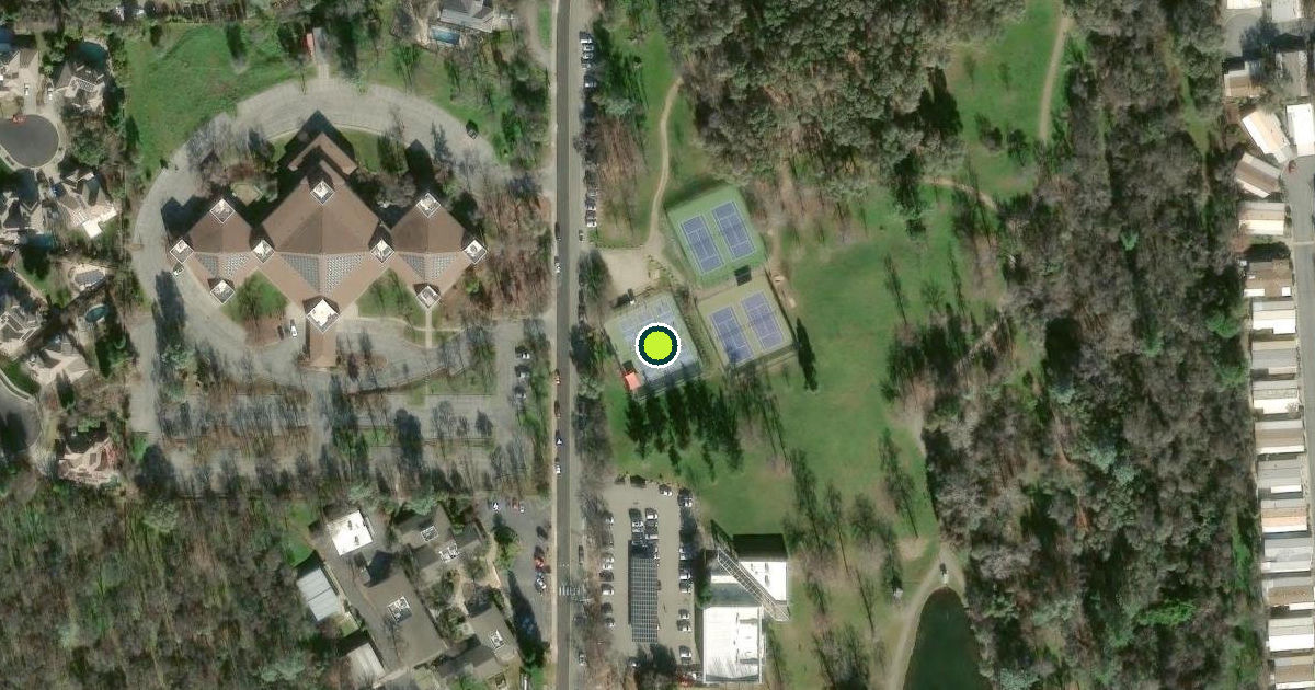 Satellite view of Placer County Pickleball Courts