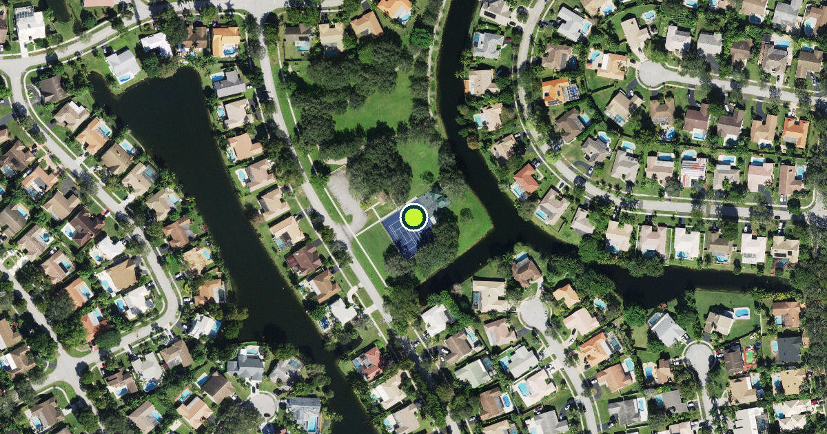 Satellite view of Plantation Pickleball Courts