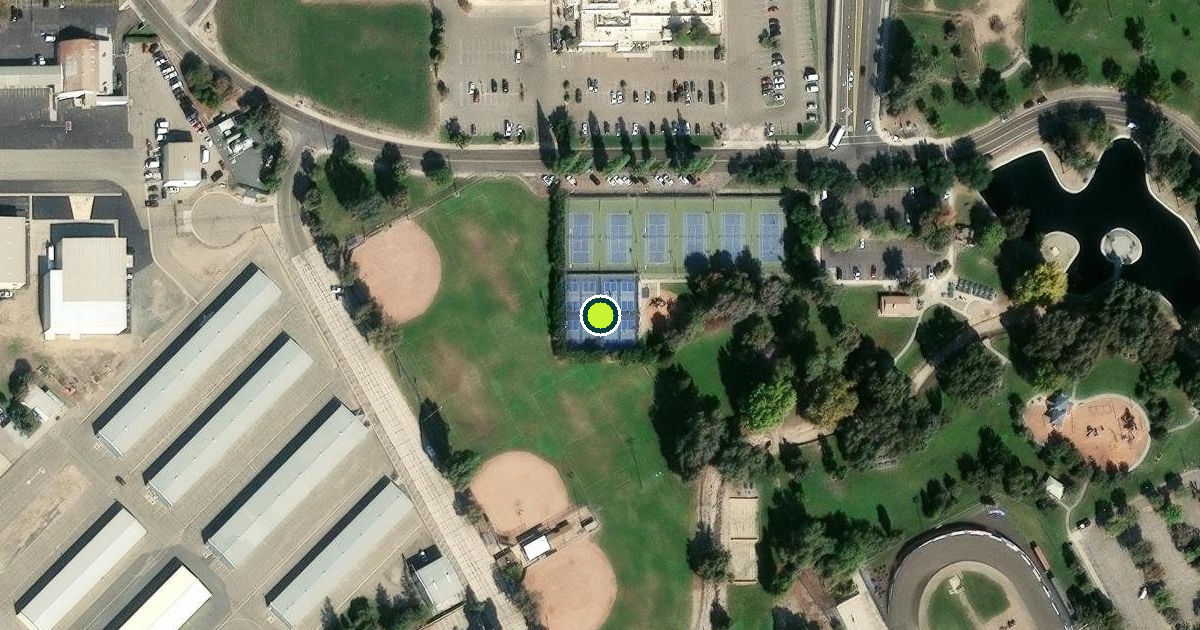 Satellite view of Plaza Park Pickleball Courts