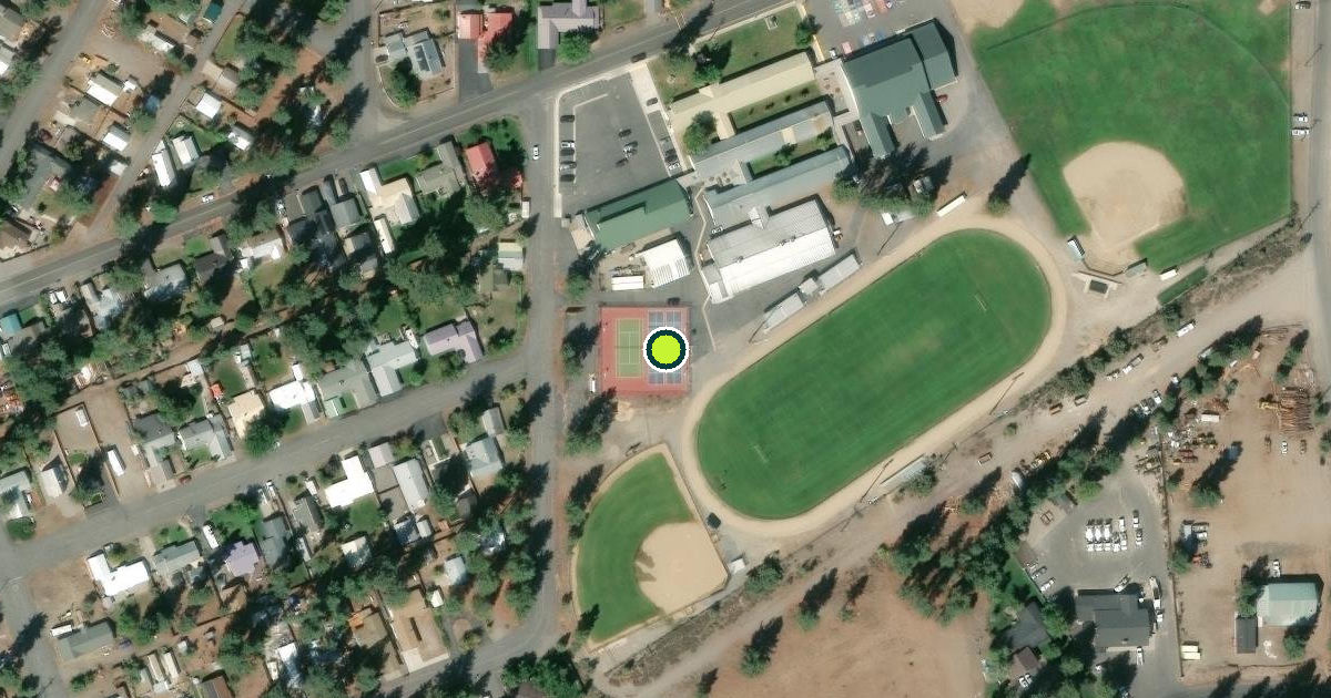 Satellite view of Plumas County Pickleball Courts