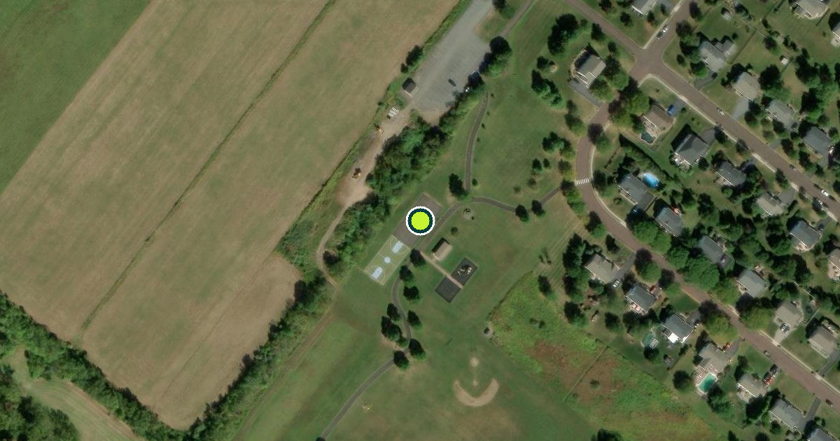 Satellite view of Plumstead Township Pickleball Courts