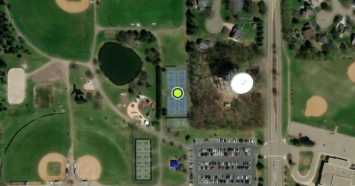 Satellite view of Plymouth Pickleball Courts