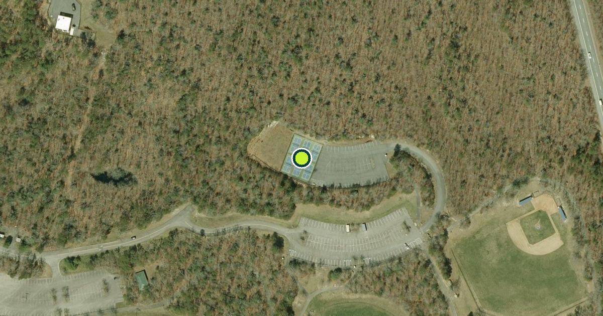 Satellite view of Plymouth Pickleball Courts