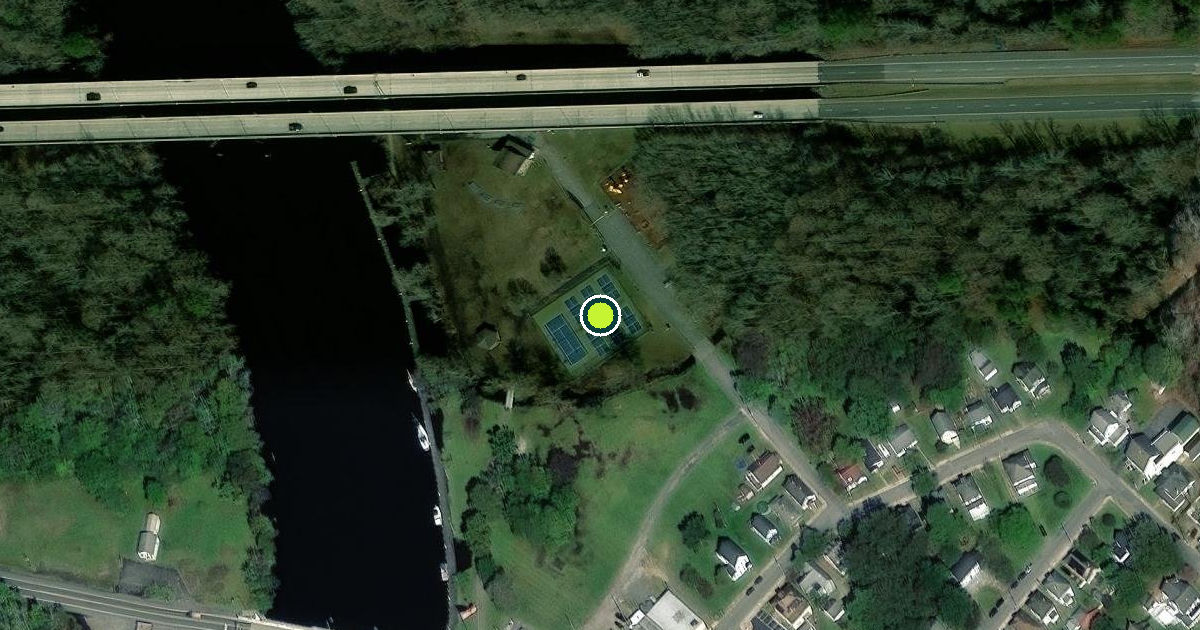 Satellite view of Pocomoke City Pickleball Courts