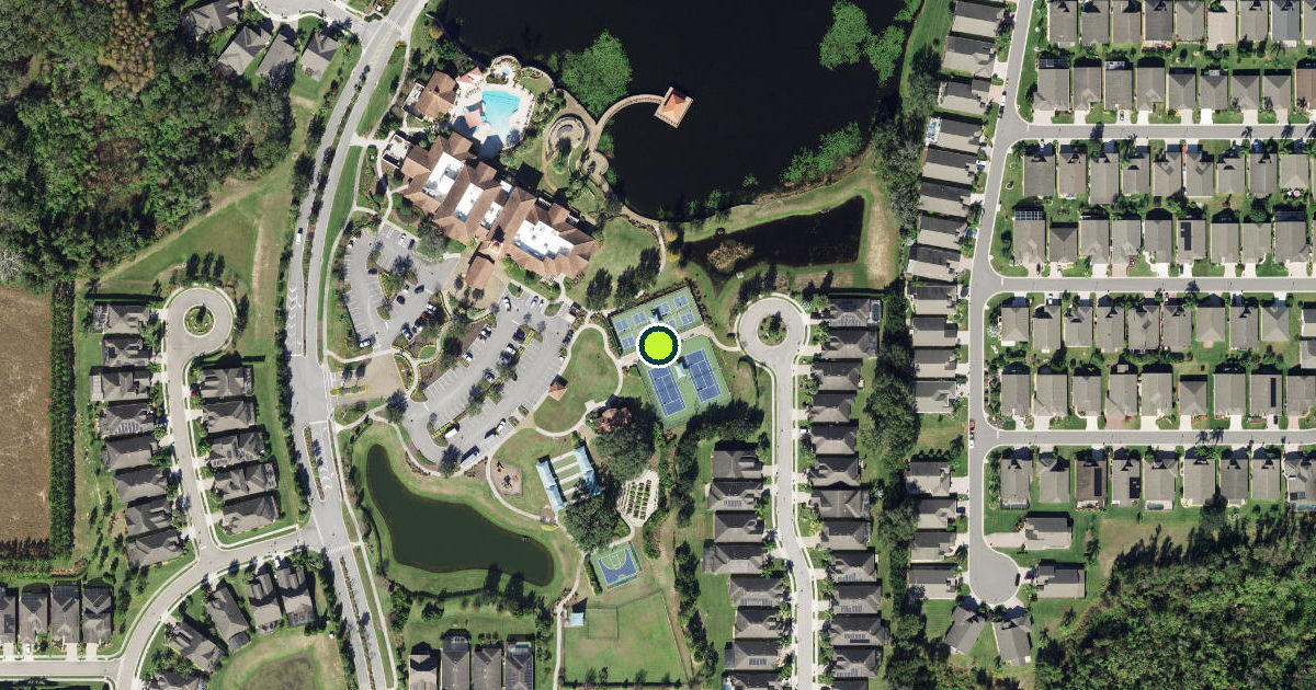 Satellite view of Polk County Pickleball Courts