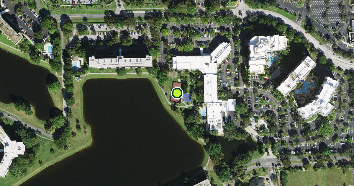 Satellite view of Pompano Beach Pickleball Courts