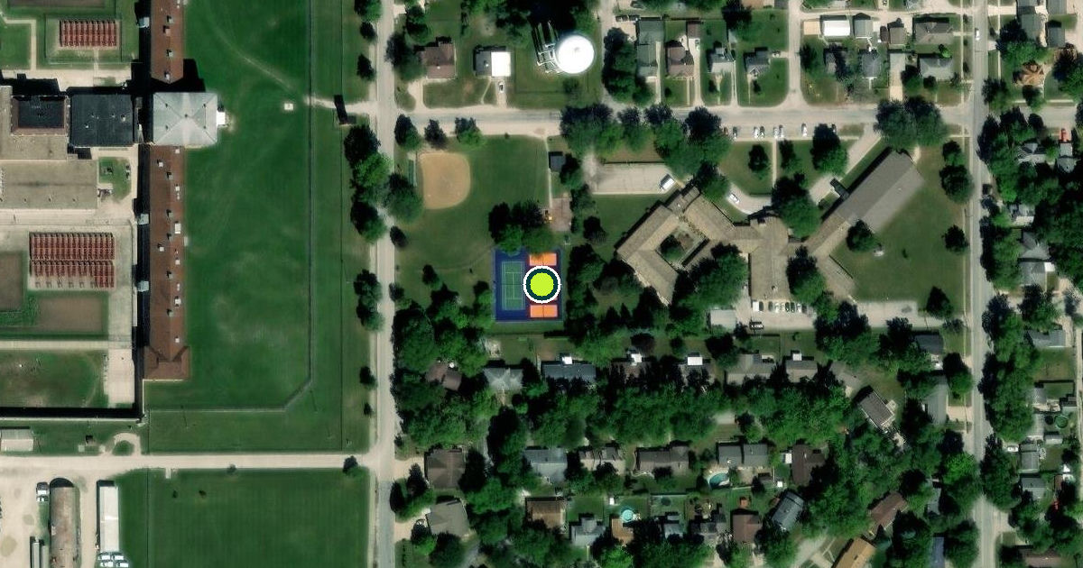 Satellite view of Pontiac Pickleball Courts